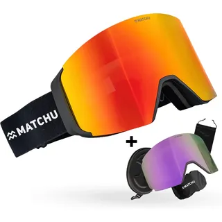 Matchu Sports Skibrille mit Wechselglas - One size