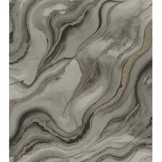 Rasch Textil Vliestapete Factory VI Marmor Anthrazit 10,05 x 0,53 m 0 g Grau 34193