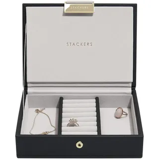 Stackers Schwarz Mini Schmuckschatulle Deckel