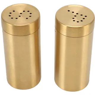 2 Stücke Edelstahl Rostfrei Gold Salz- und Pfefferstreuer Schraube Open Top Gewürzstreuer Flasche Gold Gewürzglas Gewürzspender Kochutensilien Küchenbedarf