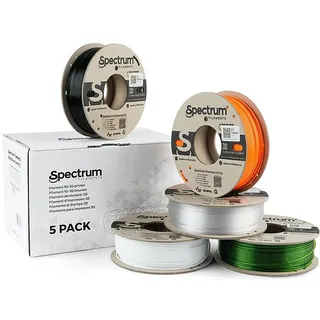 Spectrum PCTG 5 Pack (PCTG, 1250 g, 1.75 mm), Filament, Transparent, Mehrfarbig
