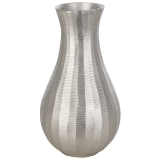 EGLO Living Metallvase Abucay, Deko Vase für Pampasgras, Dekovase für Wohnzimmer, Blumenvase aus Metall in Nickel, Tischdeko 28,5 cm
