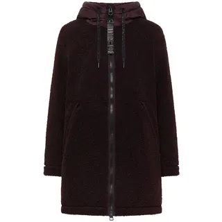 Cecil Strukturmix Teddy-Mantel mit Kapuze Rot L