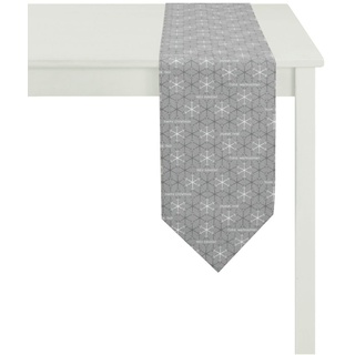 Apelt Tischband, Polyester, anthrazit/Silber, 24 x 175 x 0.2 cm