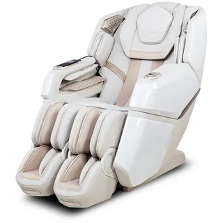 Naipo Massagesessel Space Walk 3D Kunstleder 80 x 110 x 80 cm Weiß mit Wärmefunktion