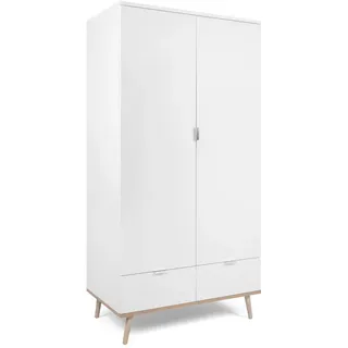 CaliCosy Drehtürenschrank Gallese 90 x 180 x 55 cm Weiß