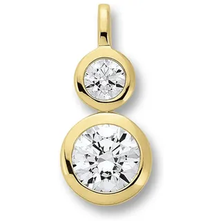 Kettenanhänger ONE ELEMENT "Zirkonia Anhänger aus 333 Gelbgold", gold, Schmuckanhänger, Damen, mit Zirkonia, Gelbgold 333 Gold, Gelbgold 333, Gold, Kettenanhänger, Kleines Statement – persönlich, stilvoll, alltagstauglich