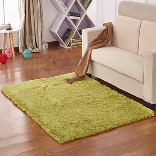 EN AyuL Teppiche für Schlafzimmer/Wohnzimmer, rutschfest, flauschig, weich, quadratisch, Plüschboden, Teppiche für Zuhause, Kinderzimmer, Teppiche (100 x 120 cm, grün A)