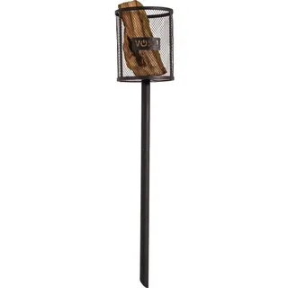 Lesli Living Gartenfackel Schwedenfackelhalter TORCH – Fackelständer Stahl schwarz schwarz
