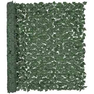 VEVOR Efeu Sichtschutzzaun, 2440 x 1830 mm Künstliche Grüne Wand, Efeu Zaun mit Verstärktem Gelenk, Kunsthecken Weinblatt Dekoration für Garten... - Grün