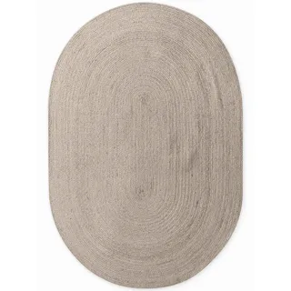 Hanse Home Juteteppich Jute Braided, Greige, Textil, meliert, oval, 160x230 cm, Oeko-Tex® Standard 100, für Fußbodenheizung geeignet, beidseitig verwendbar, in verschiedenen Größen erhältlich, pflegeleicht, strapazierfähig, Teppiche & Böden, Teppiche, Naturteppiche