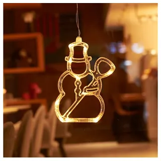Sunicol Lichterkette LED Lichtervorhang mit Saugnapf, Weihnachten Fensterdeko, Party Decor, Hängendes Lichter, Warmweiß, Batteriebetriebene, für Balkon, Hochzeit