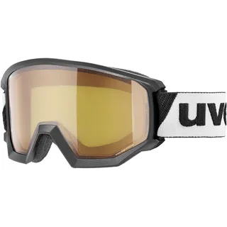 Uvex ATHLETIC LGL OTG  Unisex-Skibrille Vollrand Monoscheibe Kunststoff-Gestell, schwarz
