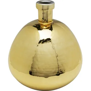 Kare Design Vase Fabuloso, Gold, Blumenvase für Pampasgras, Handgefertigt, Glasvase, Deko für Wohnzimmer, Esstisch, Regal, Flur, Glas, 34cm (H)
