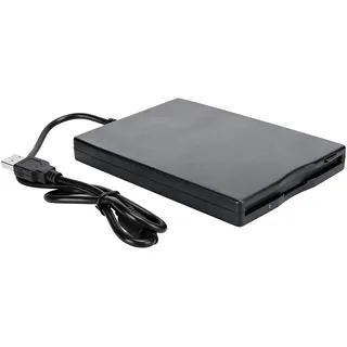 3,5" USB Externes Diskettenlaufwerk Tragbar, Diskettenlaufwerk Kartenleser Computerzubehör Extern Entfernbar, Plug and Play,Schwarz