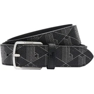 Lacoste Herrengürtel Lederimitat schwarz 85 cm