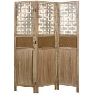 Homestyle4u Paravent Braun, 120x170 cm, 1825