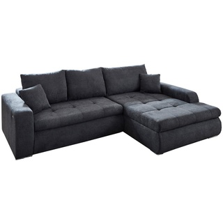 Iwaniccy Sofa FANCY, Grau, Stoffbezug, 272 x 89 x 196 cm, elektrische Sitztiefenverstellung grau