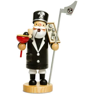 SIKORA RM-A Räuchermännchen aus Holz 3 Größen Verschiedene Motive, Farbe/Modell:A26 schwarz - Bergmann, Höhe in cm:Höhe ca. 19.5 cm