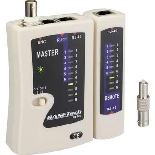 BASETECH Kabeltester BT-200 BT-200 Geeignet für RJ-45, RJ-11, BNC