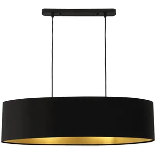 lux.pro Westerbork 2-flg. 60 cm Stoff Schwarz/Gold