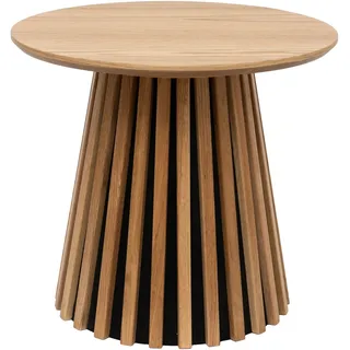 Runder Beistelltisch Ø50 cm aus Eichefurnier – skandinavischer Tisch aus Holz