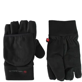 Manzella Herren Fleece-Handschuhe für kaltes Wetter, wandelbar, Cascade-Handschuh mit Thinsulate - Schwarz - Large