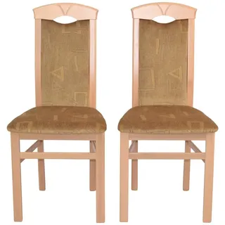 moebel-direkt-online Esszimmerstuhl gepolstert Buche beige 2er Set