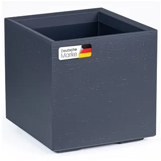 KONZEPT Pflanzkübel groß außen, Blumenkübel mit Rollen, aus Kunststoff (40 x 40 x 39 cm), ideal für Balkon, Terrasse und Garten