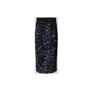 Figurbetonter Midi-Rock mit Pailletten Modell 'KAM', Black, XS