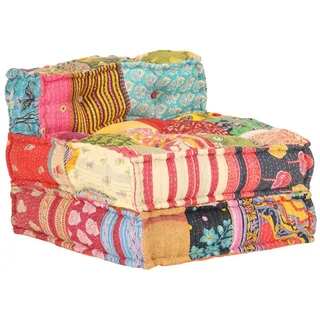 vidaXL Modularer Pouf Patchwork Stoff