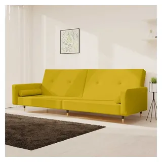 vidaXL Sofa Samt 2-Sitzer Gelb
