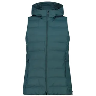 CMP Padded Vest FIX Hood Trek Green 34