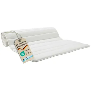 Bodyprotect, Topper Kaltschaum Matratzenauflage für bis zu 30 cm, 3 cm hoch, allergikerfreundlicher Mikrofaserbezug, (Schaumtopper 3 cm), elastische Eckgummis, Öko-TEX, Made in EU 80 cm x 200 cm x 3 cm