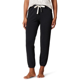 Amazon Essentials Damen Leichte Lounge-Joggingpyjamahose aus Terry-Frottee (Erhältlich in Übergröße), Schwarz, XXL
