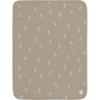 LÄSSIG Mull Babydecke Krabbeldecke Kuscheldecke GOTS zertifiziert/Muslin Blanket 75 x 100 cm Speckles olive