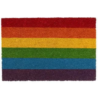 El Puente Fußmatte Fußmatte "Regenbogen", Handmade, Handmade bunt