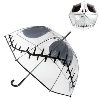 Regenschirm "Nightmare Before Christmas" für Erwachsene, schwarz und weiß, manuelle Öffnung, Design Jack Skellington, Originalprodukt, entworfen in Spanien, Schwarz/Weiß, Mediana, gruselig