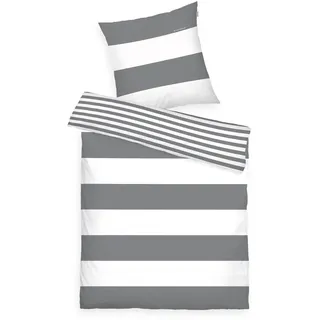 Tom Tailor Siena Renforcé grau 135 x 200 cm + 80 x 80 cm
