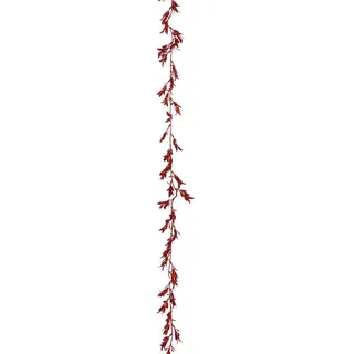 Atmosphera Weihnachtsgirlande 180 cm rot