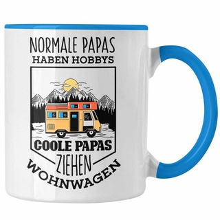Trendation Tasse Lustige Camping-Tasse Normale Papas Haben Hobbys, Coole Papa Ziehen Wo blau