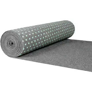 Internethandel Pfordt Kunstrasen 600x200 cm Grau, Rasenteppich mit Noppen, Outdoor Teppich wetterfest und pflegeleicht für Balkon, Terrasse und Garten