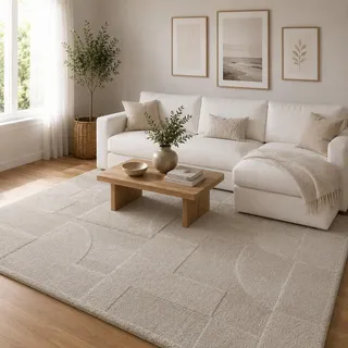 Pergamon Nosy Hochflorteppich 80 x 150 cm Weiß