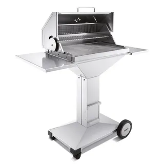 Thüros T4 BBQ Station Edelstahl fahrbar Holzkohlegrill 40 x 60 cm