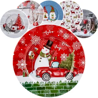 alles-meine.de GmbH großer Teller/Platzteller/Plätzchenteller/Geschenketeller - Motivwahl - Weihnachten - Ø 28 cm - rund - Unterteller - Mehrweg - Weihnachtsteller/Kekste..