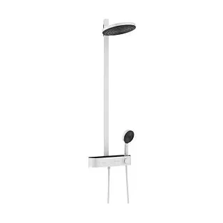 Hansgrohe Pulsify S Showerpipe 260 2 Strahlarten, mit ShowerTablet Select 400 : weiß matt