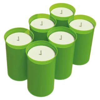 Bio Green BioGreen 6er-Set ökologische Kerzen 42 h grün