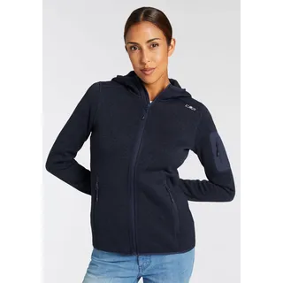 CMP KNITTED MELANGE HOODY WOMAN HOODY JACKET Blau 34