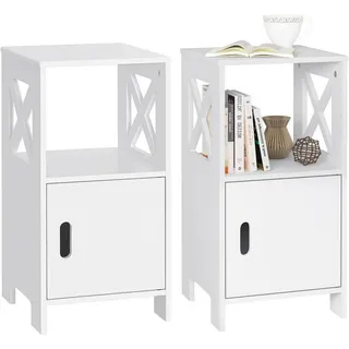 Woltu Nachtschrank 2er Set 30 x 60 x 30 cm Weiß