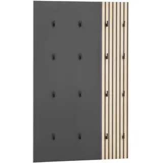 WELLTIME Garderobenpaneel Alexa 73,5 x 109 x 2,6 cm Schwarz